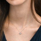 Fleur 0.25ct Cluster Diamond Pendant In 9K White Gold