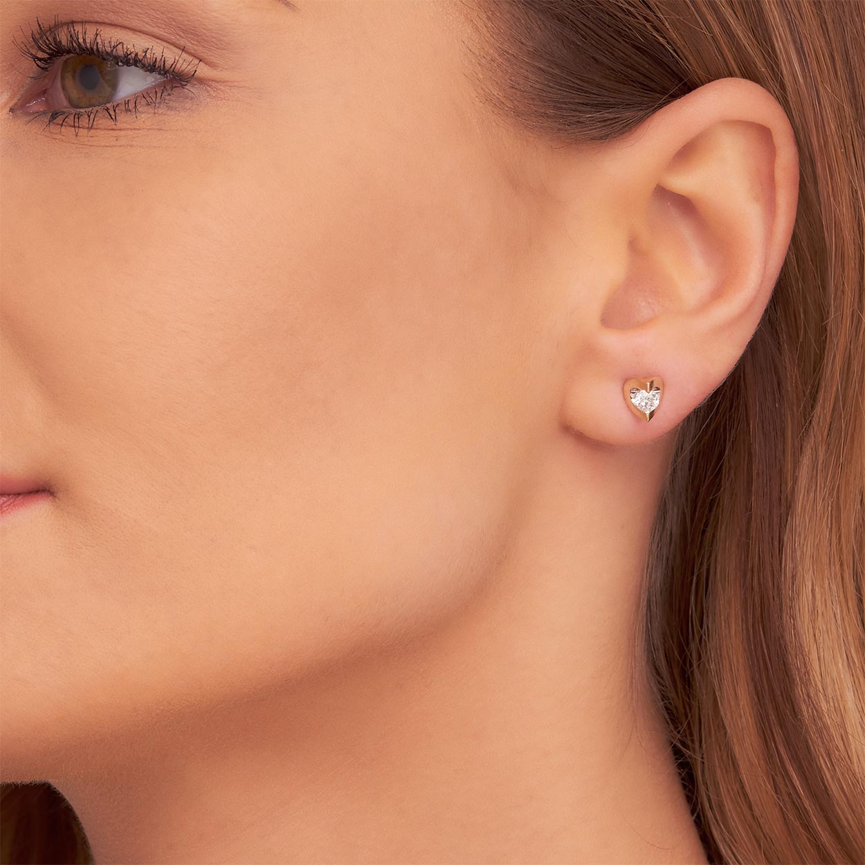 Diamond Stud Earrings 0.50ct 2 Claw Studs 18K Yellow Gold