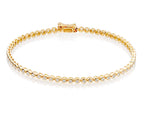 Rubover 1.00ct diamond tennis bracelet in 18K yellow gold