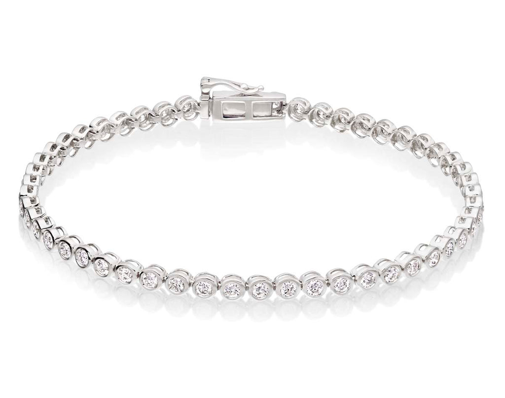Rubover 2.00ct diamond tennis bracelet in 18K white gold