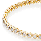 Rubover 2.00ct diamond tennis bracelet in 9K yellow gold
