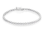 Rubover 3.00ct diamond tennis bracelet in 18K white gold