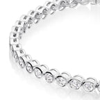 Rubover 3.00ct diamond tennis bracelet in 18K white gold