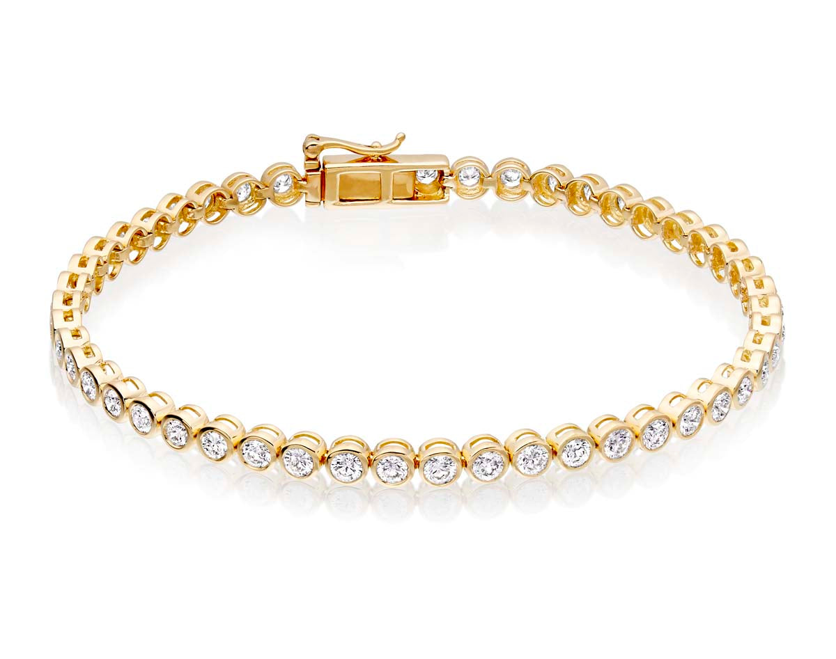 Rubover 3.00ct diamond tennis bracelet in 9K white gold