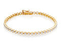 Rubover 3.00ct diamond tennis bracelet in 18K yellow gold