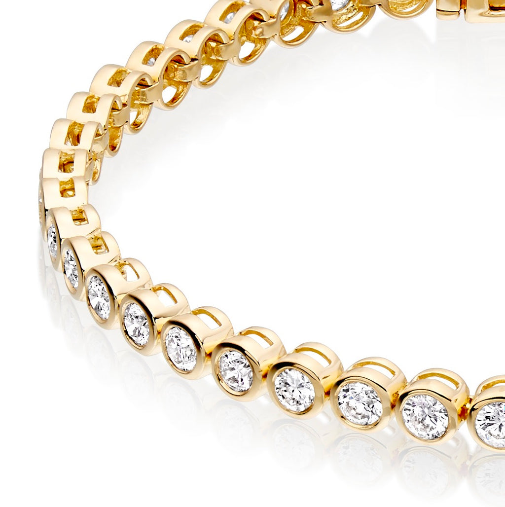 Rubover 3.00ct diamond tennis bracelet in 9K white gold
