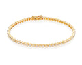 Basket Claw 1.00ct diamond tennis bracelet in 18K yellow gold