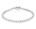 Box Claw 3.00ct diamond tennis bracelet in 18K white gold