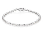 Box Claw 3.00ct diamond tennis bracelet in 18K white gold