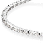 Box Claw 3.00ct diamond tennis bracelet in 18K white gold