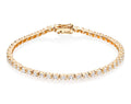 Box Claw 3.00ct diamond tennis bracelet in 18K yellow gold