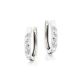 Wave 0.25ct diamond hoop earrings in 9K white gold