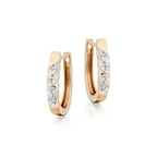 Wave 0.25ct diamond hoop earrings in 9K yellow gold