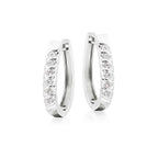 Wave 0.40ct diamond hoop earrings in 18K white gold