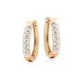 Wave 0.40ct diamond hoop earrings in 9K yellow gold