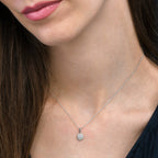 Blossom 0.30ct Cluster Diamond Pendant In 9K White Gold