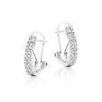 Twin line 0.40ct diamond earrings in 18K white gold