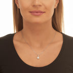 Solar 0.25ct cluster diamond pendant in 18K white gold