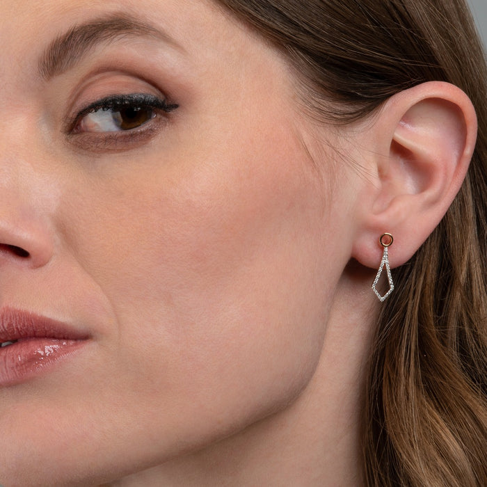 Sparkling Tie 0.20ct Diamond Earrings In 9K Yellow Gold