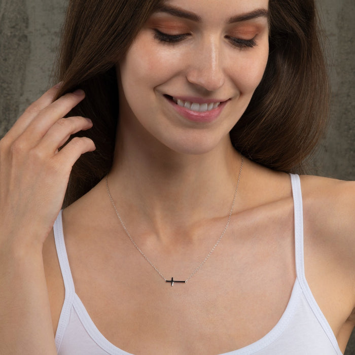 925 Sterling Silver Cross Pendant Necklace
