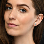 Lily Diamond Cluster Earrings 0.33ct Studs 9K White Gold