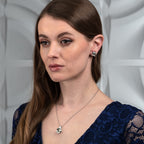 6ct Green Amethyst Pendant Necklace in 18K White Gold