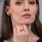 Citrine and Pink Sapphire Ring in 18K Yellow Gold