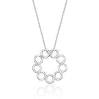Infinity Diamond Pendant Necklace 0.16ct Diamonds in 9K White Gold