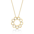Infinity Diamond Pendant Necklace 0.16ct Diamonds in 9K Yellow Gold