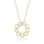 Infinity Diamond Pendant Necklace 0.16ct Diamonds in 9K Yellow Gold