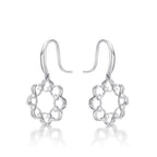 Infinity Diamond Drop Earrings 0.20ct Diamonds in 9K White Gold