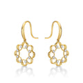 Infinity Diamond Drop Earrings 0.20ct Diamonds in 9K Yellow Gold