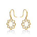 Infinity Diamond Drop Earrings 0.20ct Diamonds in 9K Yellow Gold