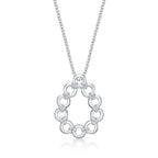 Harmony Diamond Pendant Necklace 0.22ct Diamonds in 9K White Gold