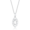 Sparkling Eye Diamond Pendant Necklace 0.15ct Diamonds 9K White Gold