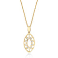 Sparkling Eye Diamond Pendant Necklace 0.15ct Diamonds 9K Yellow Gold