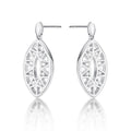 Sparkling Eye Diamond Drop Earrings 0.20ct Diamonds in 9K White Gold