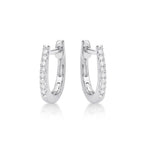 Tini Diamond Hoop Earrings 0.11ct Diamonds in 9K White Gold