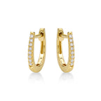 Tini Diamond Hoop Earrings 0.11ct Diamonds in 9K Yellow Gold