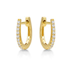 Medium Diamond Hoop Earrings 0.22ct Diamonds in 9K Yellow Gold