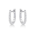 Mini Diamond Hoop Earrings 0.16ct Diamonds in 9K White Gold