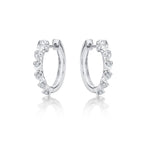Diamond Eye Diamond Hoop Earrings 0.14ct Diamonds in 9K white Gold