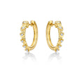 Diamond Eye Diamond Hoop Earrings 0.14ct Diamonds in 9K Yellow Gold