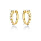 Diamond Eye Diamond Hoop Earrings 0.14ct Diamonds in 9K Yellow Gold