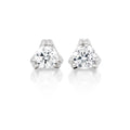 Solitaire 0.30ct 3 Claw round diamond studs in 18K white gold