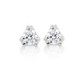 Solitaire 0.30ct 3 Claw round diamond studs in 9K white gold