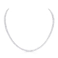 Sterling Silver Tennis Necklace with 3mm Sparkling Cubic Zirconia