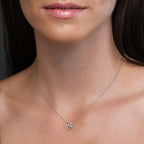 Interlocking Diamond Heart Pendant 0.07ct Diamond 9K White Gold