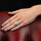 Large diamond dress ring in 18K white gold