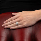 large diamond statement ring in 18ct white gold